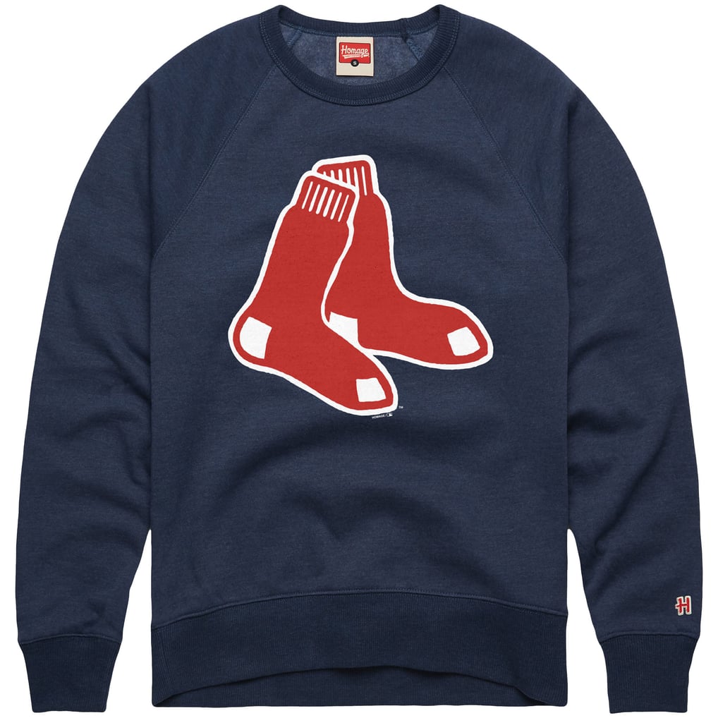  Boston Red Sox Homage Retro Tri-Blend Pullover Sweatshirt - Navy